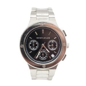 Kenneth Jay Lane Analog Quartz Ladies Wrist Watch Stainless Steel Chronograph